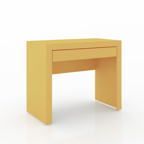 Mesa Computador Simples 1 Gaveta Amarelo - Movelbento