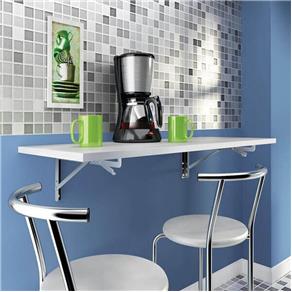 Mesa Cozinha Dobrável de Parede Escrivaninha 45x60Cm Branco - Branco
