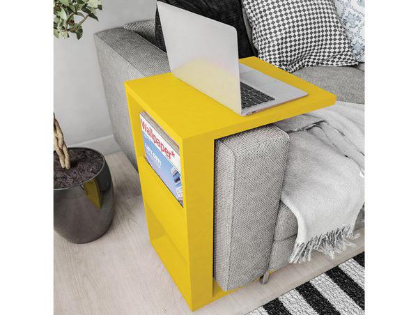 Mesa de Apoio Book com Suporte Amarelo - Líder Design - Lider Design