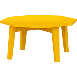 Mesa de Centro Octagonal Copacabana Amarela (32x65x65cm) - Orb