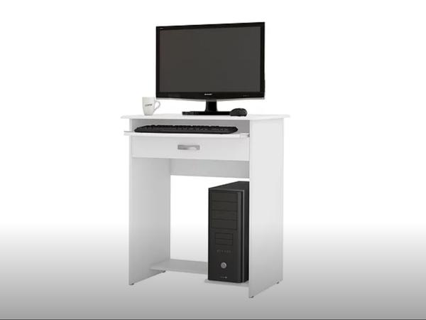 Mesa de Computador C/ Gaveta Branco - Ej