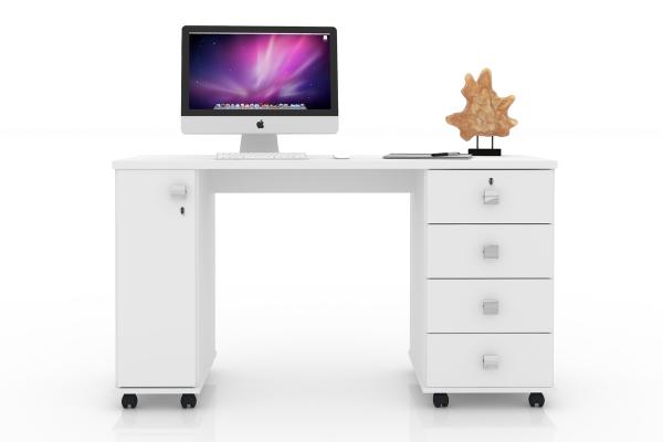 Mesa de Computador Office Smart Branco - Lukaliam