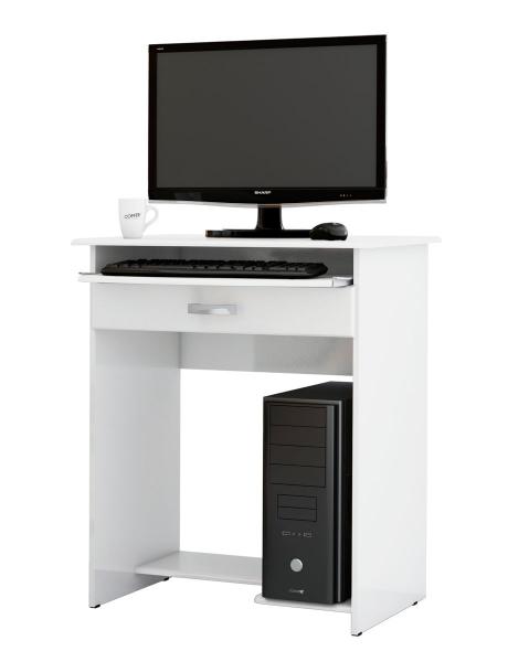 Mesa de Computador Prática com Gaveta Branco - e J Móveis