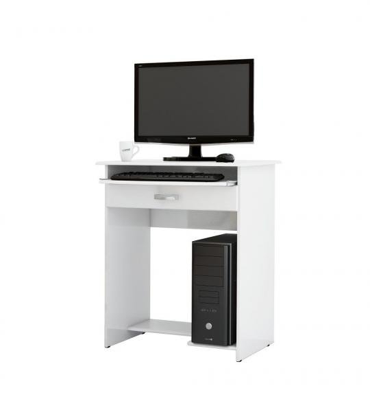 Mesa de Computador Prática com Gaveta Branco - EJ Móveis