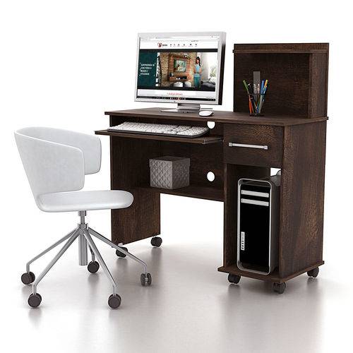 Mesa de Computador Studio Noce - Lukaliam Móveis