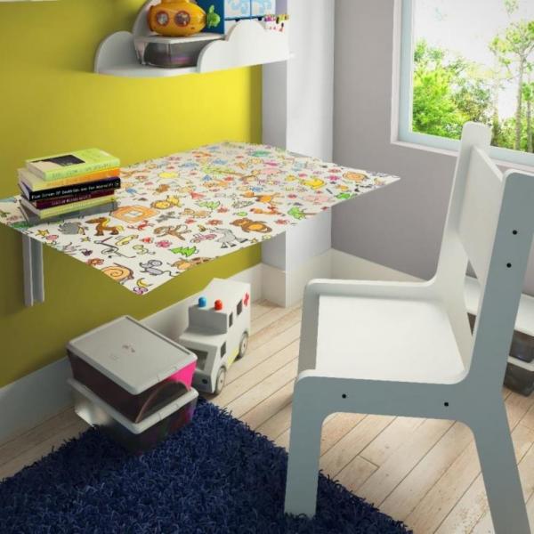 Mesa de Estudo Dobrável Infantil Kids Toys com 01 Cadeira - Lymdecor