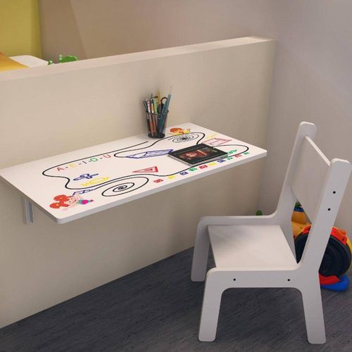 Mesa de Estudo Infantil Kids Dobrável com 01 Cadeira - Lymdecor