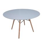 Mesa de Jantar Redonda Eames Premium Cinza 120 Cm