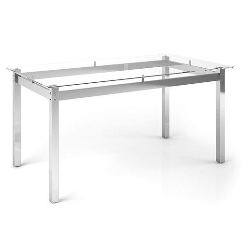 Mesa de Jantar Tokio Retangular 1,60m Cromada