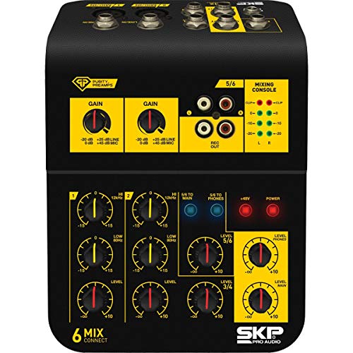 Mesa de Som Compacta SKP Mix Connect 6