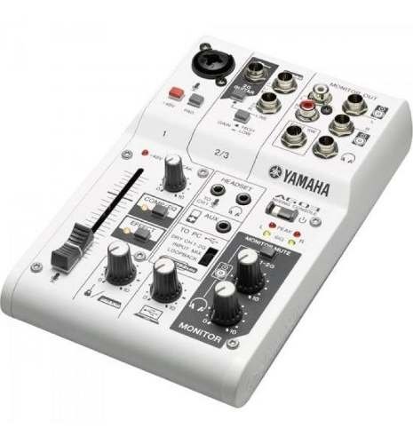 Mesa de Som e Interface de Áudio 3 Canais Ag03 Branca Yamaha