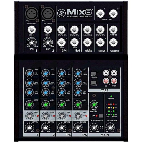 Mesa de Som Mackie Mix8 8 Canais Phantom Power 110v