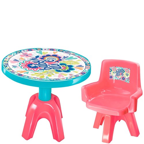 Mesa e Cadeira Baby Alive 2478 - Lider Brinquedos