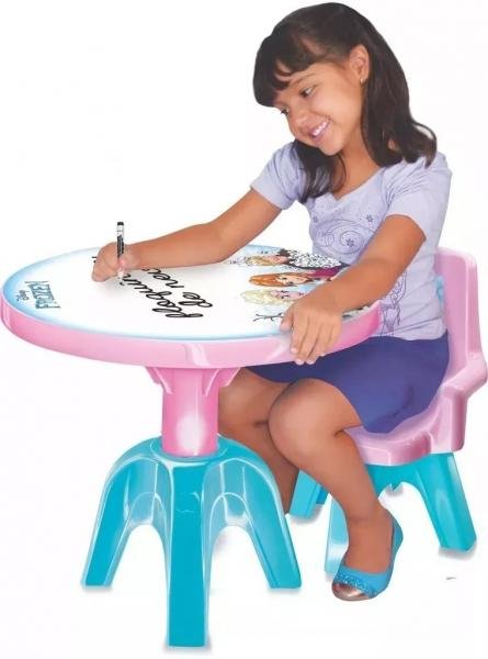 Mesa e Cadeira Frozen Mesinha Infantil Líder Brinquedos