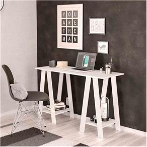 Mesa/Escrivaninha para Computador Cavalete Delta Branco - Politorno - Branco