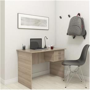 Mesa Escrivaninha para Escritório e Computador Modelo 01 com 02 Gavetas - Drw Móveis - BEGE