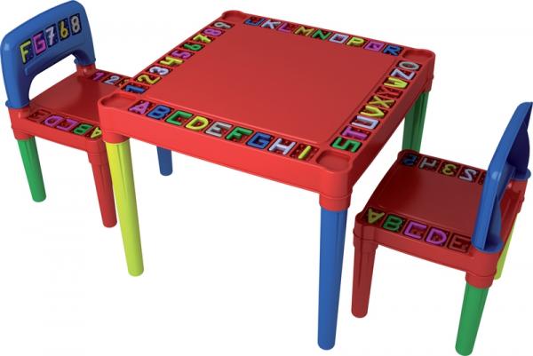 Mesa Infantil com 2 Cadeiras Desmontável Educativa Multiatividades Didática - Tritec