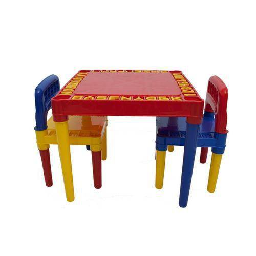 Mesa Infantil Educativa Desmontável com 2 Cadeiras 3827 - Tritec