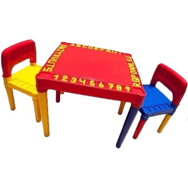 Mesa Infantil Educativa Desmontável com 2 Cadeiras 3827 - Tritec