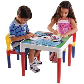 Mesa Infantil Escolar com Duas Cadeiras Bell Toy