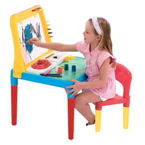 Mesa Infantil Pequeno Artista Cadeira e Quadro Bell Toy