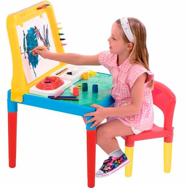 Mesa Infantil Pequeno Artista com Cadeira e Quadro 9052 - Bell Toy