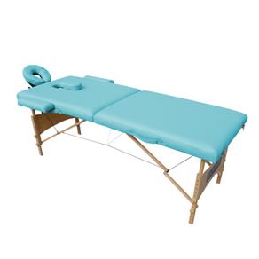 Mesa Maca de Massagem Estética Dobrável Portátil com Orifício - Azul