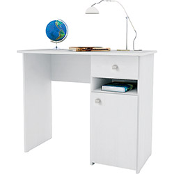 Mesa para Computador Colegial 1 Gaveta Branco - Art In Móveis
