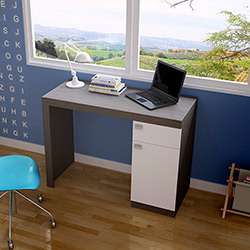 Mesa para Computador com 1 Gaveta e 1 Prateleiras BC3586 Teka Branca - BRV