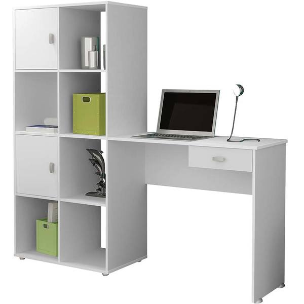 Mesa para Computador com Estante América - Artely - Branco