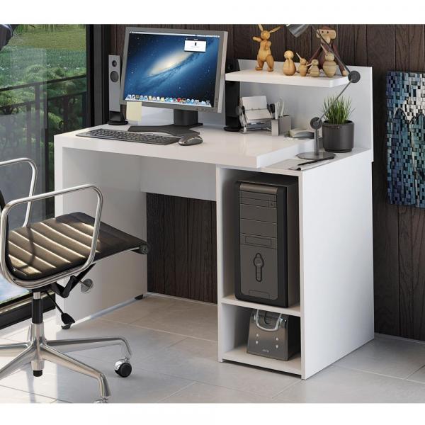 Mesa para Computador com Prateleira - Branco Brilho - Kappesberg
