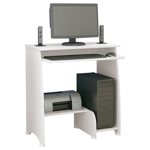Mesa para Computador com 3 Prateleiras Pixel - Artely - Branco