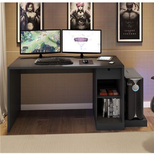 Mesa para Computador Desk Gamer Drx 3000 Siena Móveis Preto