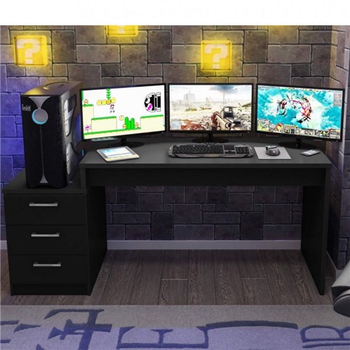 Mesa para Computador Desk Gamer Drx 6000 Siena Móveis Preto
