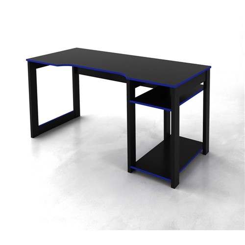 Mesa para Computador Desk Gamer Preto e Azul Tecno Mobili