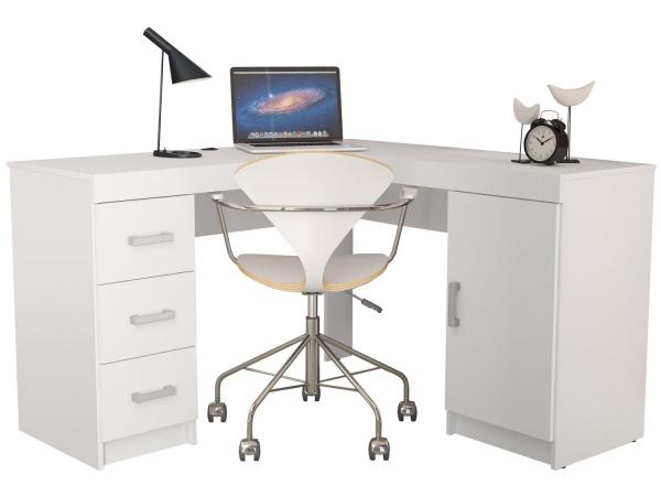 Mesa para Computador/Escrivaninha Bariloche - 1 Porta 3 Gavetas - Politorno