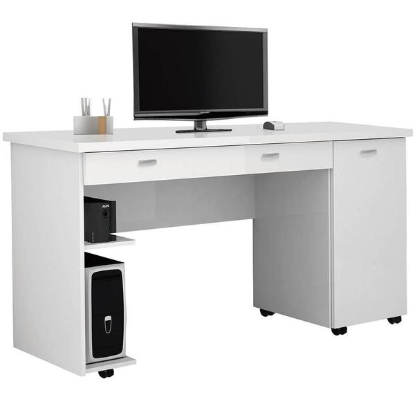 Mesa para Computador Escrivaninha com Ariel Branco - Móveis Primus