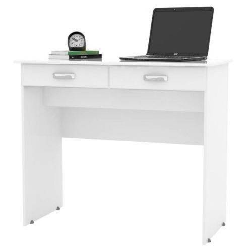 Mesa para Computador/escrivaninha 2 Gavetas Branco - Ej Móveis