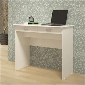 Mesa para Computador/Escrivaninha 2 Gavetas Branco - EJ Móveis