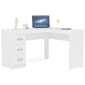 Mesa para Computador Fênix 3 Gavetas - Politorno - Branco