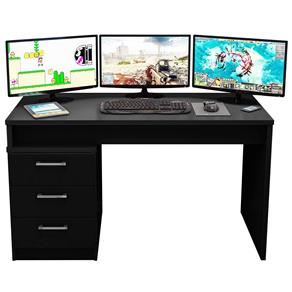 Mesa para Computador Notebook Desk Game DRX 5000 Preto - Móveis Leão - Preto