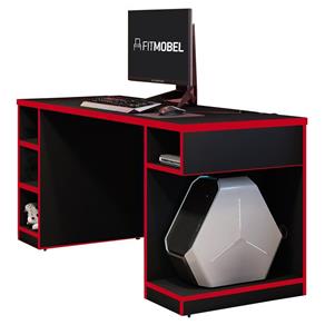 Mesa para Computador Notebook Gamer Pro - Fit Mobel - Vermelho