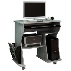 Mesa para Computador ou Escritório Artely 2071 com Rodízios - Cinza/Preto
