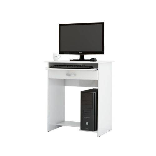 Mesa para Computador Pratica com Gavetas Branco - Ej Móveis