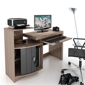 Mesa para Computador Vamol Shari - Amêndoa/Preto