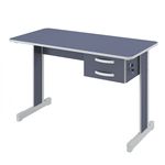 Mesa para Escritório 2 Gavetas 120cm Pop New 600 Plata Móveis Azul/Cinza