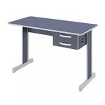 Mesa para Escritório 2 Gavetas 150cm Pop New 530 Plata Móveis Azul/Cinza