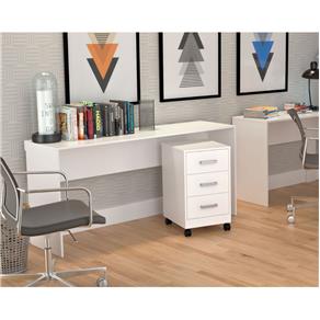 Mesa para Escritorio Office Plus Appunto - Branco - Branco