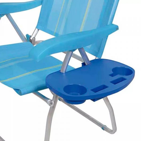 Mesa Portátil Azul para Cadeira de Praia Mor