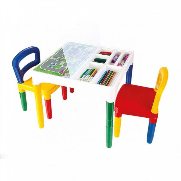 Mesinha Didatica Infantil com Cadeiras, Poliplac